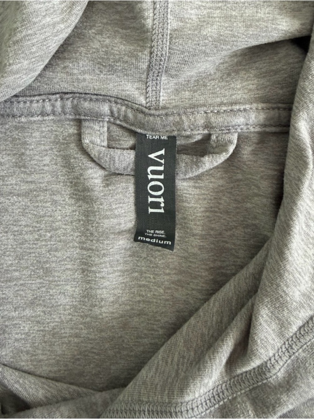 Vuori Halo Essential Hoodie Pale Heather Camo Sweatshirt - Picture 6 of 7